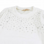 Детска плюшена рокля с камъчета 4