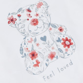 Детска плътна блуза ''Feel love'' в екрю 4