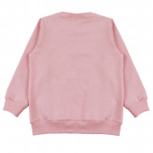 Детска плътна блуза ''Feel love'' в опушено розово 3