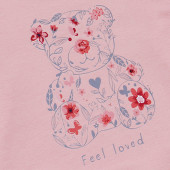 Детска плътна блуза ''Feel love'' в опушено розово 4