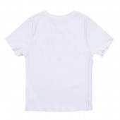 Детска релефна тениска в бяло 2