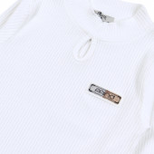 Детска рипсена блуза в екрю 3