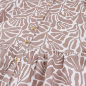 Детска рокля-риза с принт в бежово 4