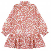 Детска рокля-риза с принт в корал 3