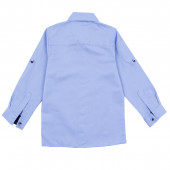 Детска риза с папийонка в синьо 3