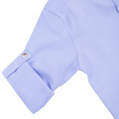 Детска риза с яка-столче в синьо 3