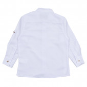 Детска риза с яка-столче в бяло 2