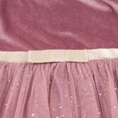 Детска рокля с аксесоар за коса в цвят пепел от рози 4