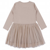 Детска рокля "Cute cats" в бежово 2