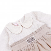 Детска рокля "Love" в крем и бежово 4