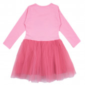Детска рокля с еднорог в розово 2