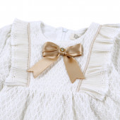 Детска рокля с къдрички и панделка 4