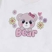 Детска рокля ''Bear'' в екрю и розово 3