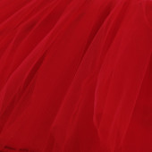 Трикотажна детска рокля с червен тюл 5