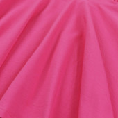 Детска трикотажна рокля с волани в наситено розов 5