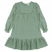 Детска памучна рокля ''Саня'' в зелено 2