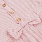 Детска рокля с тюл в пудра 5