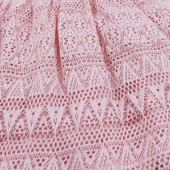 Дантелена детска рокля с дънково яке в розово 6