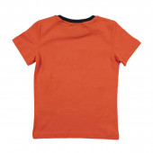 Детска памучна тениска в оранжево "Blue Whale" 2