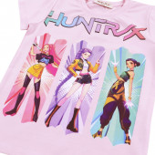 Детска тениска "Cartoon girls" в розово 3