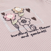 Детска тениска с 3D цветчета 3