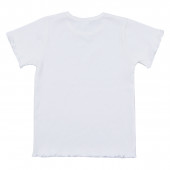 Детска тениска от памучен рипс в бяло 2