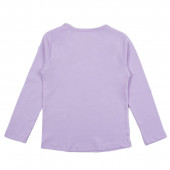 Детска памучна блуза с герой в лилаво 2