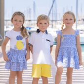 Детска тениска с якичка и джобче "Resort" 2