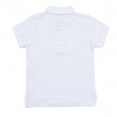 Детска тениска с якичка в бяло 2