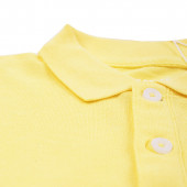 Детска тениска с якичка в жълто 3