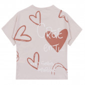 Детска тениска с паднало рамо "Hearts" 2