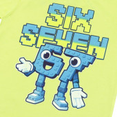 Детска тениска "Six seven" в електриково зелено 3