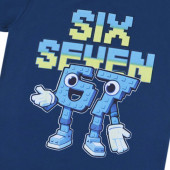 Детска тениска "Six seven" в син парламент 3