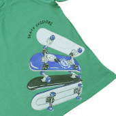 Детска тениска "Skate sessions" в зелено 3