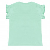 Детска тениска "Skye" в цвят мента 2