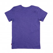 Детска памучна тениска за момчета в син меланж 2
