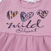 Детска трикотажна рокля "Wild heart" 4