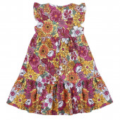 Лятна трикотажна рокля ''Флора'' в жълто 2