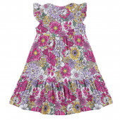 Лятна трикотажна рокля ''Флора'' в крем 2