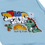 Детска ватирана блуза "Dinosaur" в синьо 3