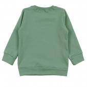 Детска ватирана блуза "Dinosaur" в пастелно зелено 2