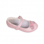 Детски анатомични обувки за момичета в розово с панделка 2