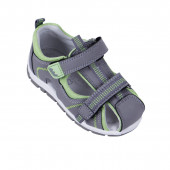 Леки анатомични сандали в сиво и зелено 2