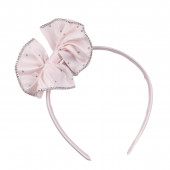 Детски чорапогащник 30 den с диадема в пудра 2