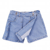 Дънкова пола-панталон с асиметричен дизайн 3