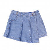 Дънкова пола-панталон с асиметричен дизайн 2