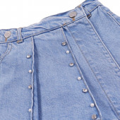 Дънкова пола-панталон с асиметричен дизайн 5