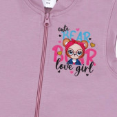 Детски елек "Love girl" в лилаво 3