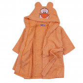 Детски халат за баня в оранжево 2