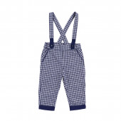 Детски кариран гащеризон с ризка 3